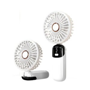 Portable Foldable Fan with Display