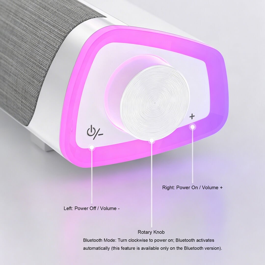 Computer Speaker with Bluetooth & RGB LED Light - Image 3