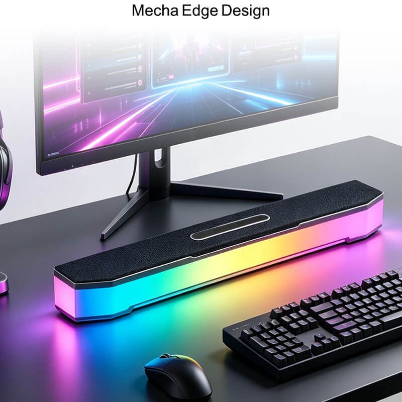 Custom RGB LED Desktop Soundbar Speaker Factory | USB Powered Gaming Speaker - Image 4