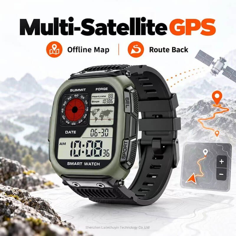 Outdoor GPS Smart Watch – Cycling, Hiking & Fitness Watch with AMOLED Display - Image 8
